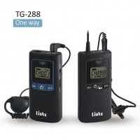 Linkx TG-288 1/10/12K (1x TG288T, 10 x TG288R,1xTC-12K) Digital UHF  Tour Guide System operate with  "AA" battery pack for museum, historic sites, tourist attractions, factories, command training , hearing aid and voice reinforcement